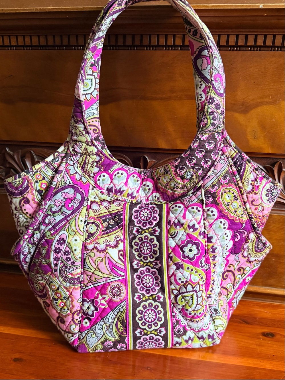 NWT Vera Bradley Side by Side Tote in “Very Berry Paisley”